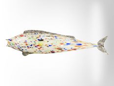 An Italian studio glass fish ornament,