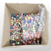 A large quantity of bouncy balls.