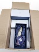 Six matching Old Tupton Ware figures of a lady in floral dress, height 25cm, all boxed.