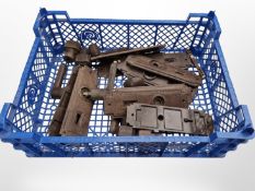 A group of Art Deco Bakelite door furniture.