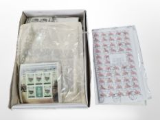 A group of stamp sheets, royal stamps, etc.