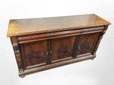 A Victorian style mahogany sideboard,
