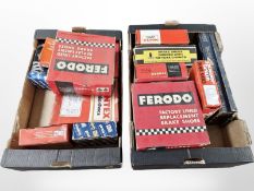 A group of vintage boxed car parts including Ferodo, as illustrated.