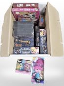 A group of various figurines and games including Funko, Star Wars Angry Birds, etc., boxed.