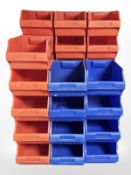 Thirty one stackable plastic filing drawers