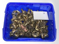 A quantity of vintage brass door collars.