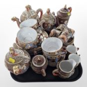 A collection of Japanese export eggshell tea china.