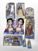 10 Hasbro and other figurines including Disney's Aladdin, Beauty and the Beast, etc., boxed.