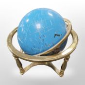 A gemstone globe, height 40cm.