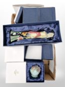 15 various pieces of Old Tupton Ware pottery to include five lady in floral dress figurines,