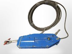 A winch with length of steel cable