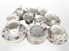 39 pieces of Royal Doulton tea china decorated with roses.