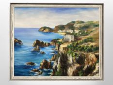 Bosch : Villas on a coastline, oil on canvas, 78cm x 62cm.