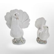 Two Lladró doves, No.