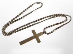 A 9ct gold crucifix on chain CONDITION REPORT: 12.