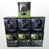 Seven Eaglemoss Hero Collector Alien franchise figurines, boxed.