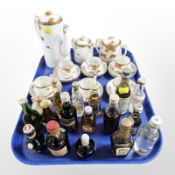 16 pieces of Japanese export eggshell tea porcelain decorated with acer blossom,