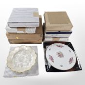 A group of collector's plates including Aynsley, Royal Worcester cake stand,