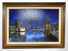 Dallas K Taylor (British, 1941-2011) : The Bridges of Newcastle upon Tyne and Gateshead,