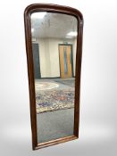 A 19th-century mahogany-framed mirror, 48cm x 121cm.