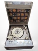 A Bermuda tabletop record player with Monarch turntable.