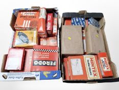 A group of vintage boxed car parts including Ferodo, as illustrated.