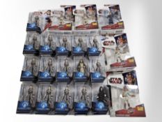 21 Hasbro Disney Star Wars figurines, boxed.