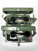 Two portable telephones, BT704C.