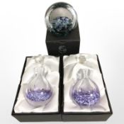 A Selkirk Glass Atlantic Conveyor Cunard paperweight, No.