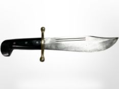 An American WWII-issue V44 no. 18 fighting/ survival knife, blade stamped 'CASE XX', blade 23.