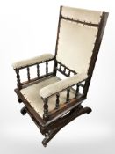 An Edwardian rocking chair