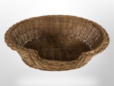 A wicker pet basket width 75 cm