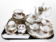 26 pieces of Royal Albert Old Country Roses tea china.