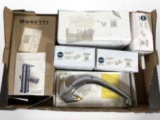 A group of chrome bathroom taps (1 box)