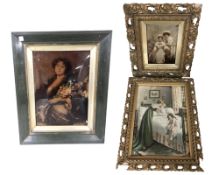 Three Victorian crystoleums, largest 36cm x 29cm overall.