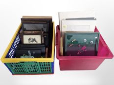 A quantity of pictures and prints, unframed oils on canvas, two Japanese watercolours on silk,