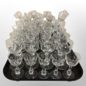 A collection of 20th century crystal wine glasses
