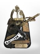 A group of metal wares to include a Follows & Bate Limited The Rapid Marmalade Cutter,