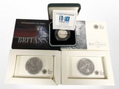 A Royal Mint 150 Year of Public Libraries silver proof 50p coin, in box with certificate,