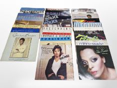 A quantity of vinyl LP records including White Snake, Blondie, Bryan Adams, Genesis, Ultravox,