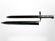 A Finnish M 1927 bayonet, manufactured by Hackman & Co.
