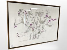 A 20th-century colour print : 'A Winning Performance', 73cm x 53cm.