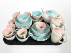 41 pieces of Poole tea china.