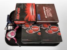 A Shizuka SKS special saltwater fishing reel, a Stiffi fixed-spool 170 reel,