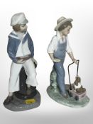 A Lladró figure Sailor Boy No. 4810, and a further figure 'Saturday's Child', No. 6021.