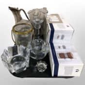 A group of Danish glass wares including boxed Rosendahl and Holmegaard glasses,