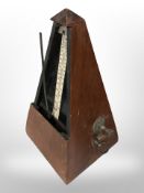 A Victorian walnut metronome,