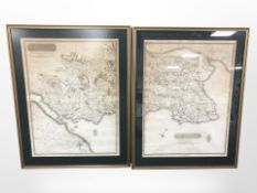 Two early-19th century engraved and hand-coloured maps of Scotland,