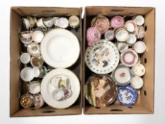 Miscellaneous 20th-century tea china, Bing & Grøndahl porcelain bowls, collector's plates.