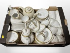 A collection of Royal Copenhagen porcelain dinner wares, and a further German porcelain teapot.